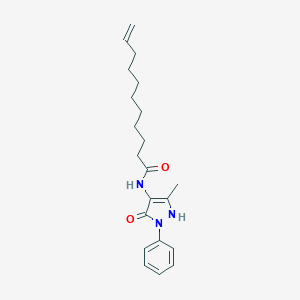 molecular formula C21H29N3O2 B311872 N-(5-methyl-3-oxo-2-phenyl-2,3-dihydro-1H-pyrazol-4-yl)-10-undecenamide 