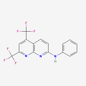 N-phenyl-5,7-bis(trifluoromethyl)[1,8]naphthyridin-2-amine