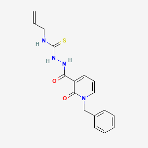 molecular formula C17H18N4O2S B3118808 N-allyl-2-[(1-benzyl-2-oxo-1,2-dihydro-3-pyridinyl)carbonyl]-1-hydrazinecarbothioamide CAS No. 242472-18-0