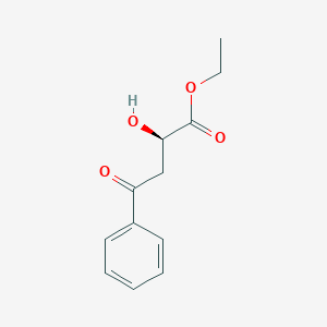 molecular formula C12H14O4 B3118955 (-)-ETHYL (R)-2-HYDROXY-4-OXO-4-PHENYLBU CAS No. 244277-48-3