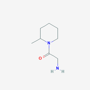molecular formula C8H16N2O B3118990 2-Amino-1-(2-methylpiperidin-1-yl)ethan-1-one CAS No. 244789-21-7