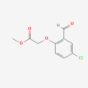 molecular formula C10H9ClO4 B3119044 Methyl 2-(4-chloro-2-formylphenoxy)acetate CAS No. 24581-96-2