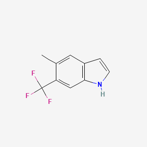 molecular formula C10H8F3N B3119239 5-methyl-6-(trifluoromethyl)-1H-indole CAS No. 248602-12-2