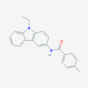 molecular formula C22H20N2O B311935 N-(9-ethyl-9H-carbazol-3-yl)-4-methylbenzamide 