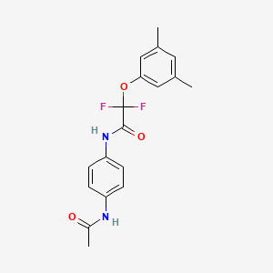 molecular formula C18H18F2N2O3 B3119420 N-[4-(acetylamino)phenyl]-2-(3,5-dimethylphenoxy)-2,2-difluoroacetamide CAS No. 251097-73-1