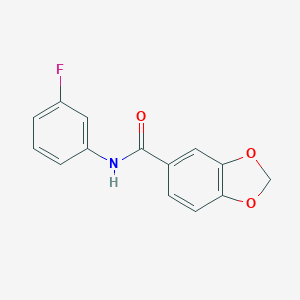 molecular formula C14H10FNO3 B311946 N-(3-fluorophenyl)-1,3-benzodioxole-5-carboxamide 