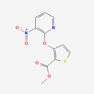 molecular formula C11H8N2O5S B3119582 Methyl 3-[(3-nitro-2-pyridinyl)oxy]-2-thiophenecarboxylate CAS No. 252026-96-3