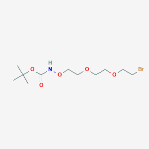 molecular formula C11H22BrNO5 B3119628 Boc-Aminooxy-PEG2-bromide 