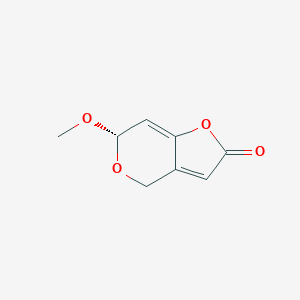 molecular formula C8H8O4 B031198 (6S)-6-Methoxy-4,6-dihydrofuro[3,2-c]pyran-2-one CAS No. 131149-16-1