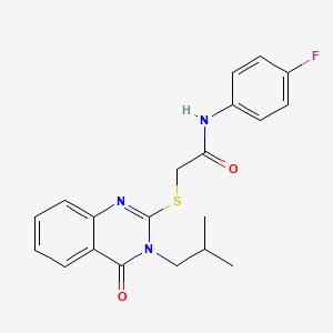N-(4-fluorophenyl)-2-{[3-(2-methylpropyl)-4-oxo-3,4-dihydroquinazolin-2-yl]sulfanyl}acetamide
