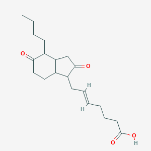 molecular formula C20H30O4 B031199 5-庚烯酸，7-(4-丁基八氢-2，5-二氧代-1H-茚-1-基)- CAS No. 74158-09-1