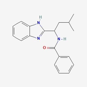 molecular formula C19H21N3O B3119994 N-[1-(1H-benzimidazol-2-yl)-3-methylbutyl]benzamide CAS No. 25810-61-1