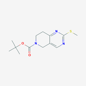 molecular formula C13H19N3O2S B3120114 tert-Butyl 2-(methylthio)-7,8-dihydropyrido[4,3-d]pyrimidine-6(5H)-carboxylate CAS No. 259809-78-4