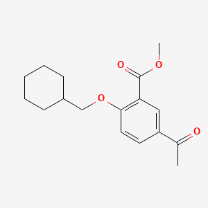 molecular formula C17H22O4 B3120163 Methyl 5-acetyl-2-(cyclohexylmethoxy)benzoate CAS No. 260371-57-1