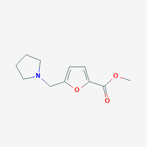molecular formula C11H15NO3 B3120179 Methyl 5-(pyrrolidin-1-ylmethyl)furan-2-carboxylate CAS No. 26095-06-7
