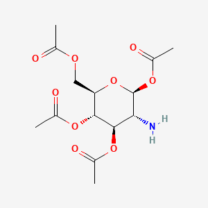 molecular formula C14H21NO9 B3120192 [(2R,3S,4R,5R,6S)-3,4,6-triacetyloxy-5-aminooxan-2-yl]methyl acetate CAS No. 26108-75-8