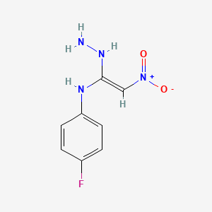 B3120305 4-fluoro-N-[(Z)-1-hydrazinyl-2-nitroethenyl]aniline CAS No. 262275-08-1