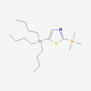 molecular formula C18H37NSSiSn B3120448 5-(Tributylstannyl)-2-(trimethylsilyl)thiazole CAS No. 263868-71-9