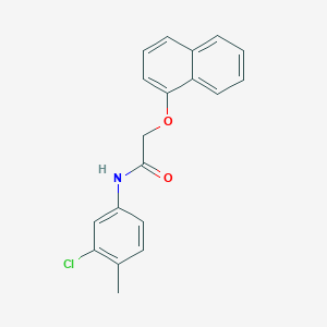 molecular formula C19H16ClNO2 B312050 N-(3-chloro-4-methylphenyl)-2-(1-naphthyloxy)acetamide 