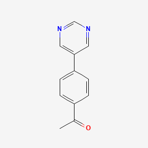 molecular formula C12H10N2O B3120525 1-[4-(5-Pyrimidinyl)phenyl]ethanone CAS No. 265107-25-3