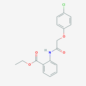 molecular formula C17H16ClNO4 B312077 Ethyl2-{[(4-chlorophenoxy)acetyl]amino}benzoate 