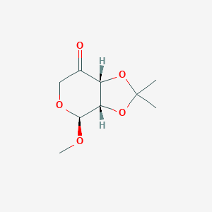 molecular formula C9H14O5 B031209 (3As,4S,7aR)-4-methoxy-2,2-dimethyl-4,7a-dihydro-3aH-[1,3]dioxolo[4,5-c]pyran-7-one CAS No. 22596-25-4