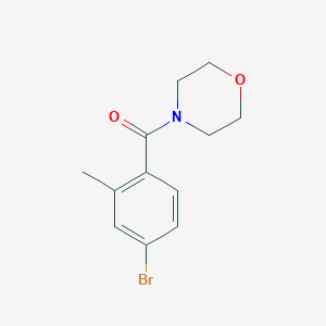 molecular formula C12H14BrNO2 B3120921 Methanone, (4-bromo-2-methylphenyl)-4-morpholinyl- CAS No. 276677-17-9