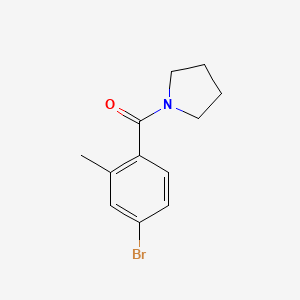 molecular formula C12H14BrNO B3120925 (4-Bromo-2-methyl-phenyl)-pyrrolidin-1-yl-methanone CAS No. 276678-35-4