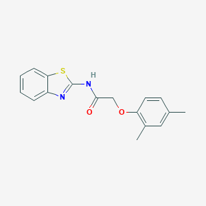 molecular formula C17H16N2O2S B312094 N-(1,3-benzothiazol-2-yl)-2-(2,4-dimethylphenoxy)acetamide 