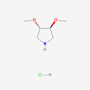 molecular formula C6H14ClNO2 B3120959 trans-3,4-Dimethoxypyrrolidine HCl CAS No. 276862-69-2
