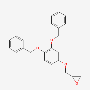 molecular formula C23H22O4 B3120976 2-((3,4-Bis(benzyloxy)phenoxy)methyl)oxirane CAS No. 27688-87-5
