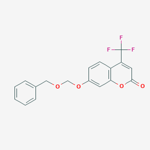 molecular formula C18H13F3O4 B3120999 7-((Benzyloxy)methoxy)-4-(trifluoromethyl)-2H-chromen-2-one CAS No. 277309-33-8