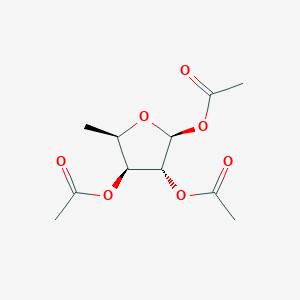 molecular formula C11H16O7 B3121055 (2S,3R,4S,5R)-5-methyltetrahydrofuran-2,3,4-triyl triacetate CAS No. 27821-07-4