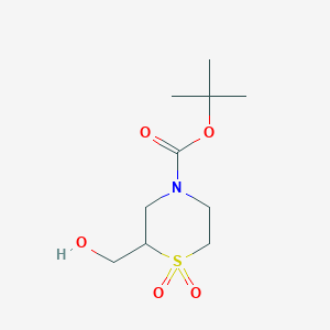 B3121066 Tert-butyl 2-(hydroxymethyl)thiomorpholine-4-carboxylate 1,1-dioxide CAS No. 278788-71-9