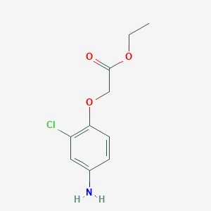 molecular formula C10H12ClNO3 B3121081 Ethyl 2-(4-amino-2-chlorophenoxy)acetate CAS No. 27906-24-7