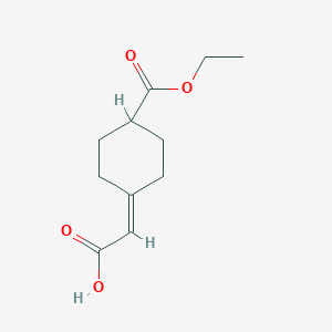 molecular formula C11H16O4 B3121085 [4-(Ethoxycarbonyl)cyclohexylidene]acetic acid CAS No. 279240-92-5