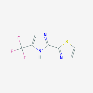 molecular formula C7H4F3N3S B3121086 2-(4-trifluoromethyl-1H-imidazol-2-yl)-thiazole CAS No. 279250-86-1