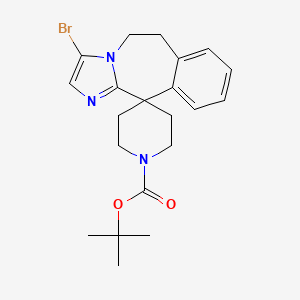 molecular formula C21H26BrN3O2 B3121087 Tert-butyl 3-bromo-5,6-dihydrospiro[benzo[d]imidazo[1,2-a]azepine-11,4'-piperidine]-1'-carboxylate CAS No. 279254-14-7