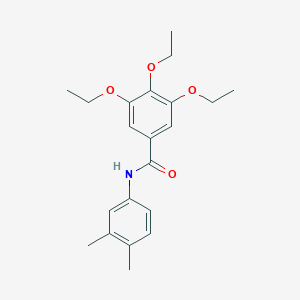 molecular formula C21H27NO4 B312109 N-(3,4-dimethylphenyl)-3,4,5-triethoxybenzamide 
