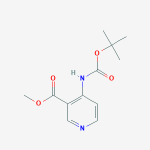 molecular formula C12H16N2O4 B3121136 Methyl 4-((tert-butoxycarbonyl)amino)nicotinate CAS No. 280115-84-6