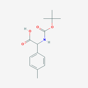 molecular formula C14H19NO4 B3121153 Tert-butoxycarbonylamino-P-tolyl-acetic acid CAS No. 28044-77-1