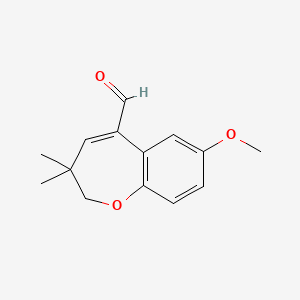 (E)-2,3-dihydro-7-methoxy-3,3-dimethylbenzo[b]oxepine-5-carbaldehyde