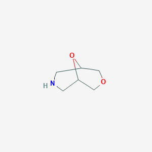 molecular formula C6H11NO2 B3121205 3,9-Dioxa-7-azabicyclo[3.3.1]nonane CAS No. 281-08-3