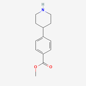 molecular formula C13H17NO2 B3121228 4-Piperidin-4-YL-benzoic acid methyl ester CAS No. 281235-04-9