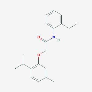 molecular formula C20H25NO2 B312123 N-(2-ethylphenyl)-2-(2-isopropyl-5-methylphenoxy)acetamide 