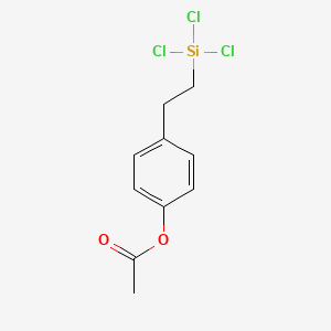 molecular formula C10H11Cl3O2Si B3121293 4-(2-(Trichlorosilyl)ethyl)phenyl acetate CAS No. 282534-42-3