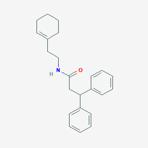 molecular formula C23H27NO B312130 N-[2-(1-cyclohexen-1-yl)ethyl]-3,3-diphenylpropanamide 