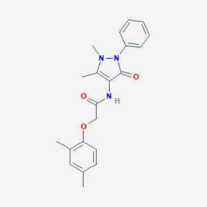 molecular formula C21H23N3O3 B312136 N-(1,5-dimethyl-3-oxo-2-phenyl-2,3-dihydro-1H-pyrazol-4-yl)-2-(2,4-dimethylphenoxy)acetamide 