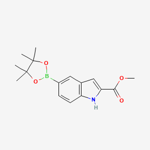 molecular formula C16H20BNO4 B3121401 Methyl 5-(4,4,5,5-tetramethyl-1,3,2-dioxaborolan-2-YL)-indole-2-carboxylate CAS No. 284660-89-5