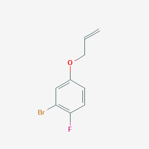 molecular formula C9H8BrFO B3121457 2-Bromo-1-fluoro-4-(prop-2-en-1-yloxy)benzene CAS No. 286836-27-9